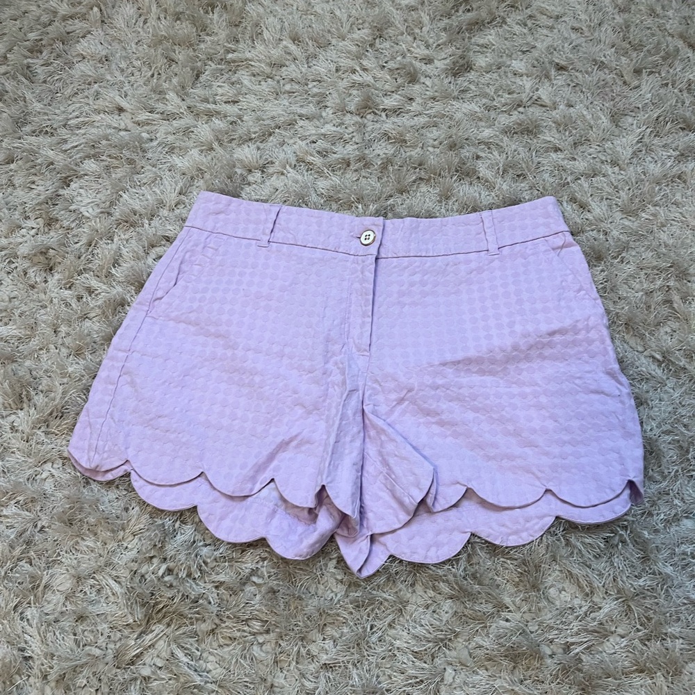 Crown & Ivy Lavender Scalloped Women's Shorts